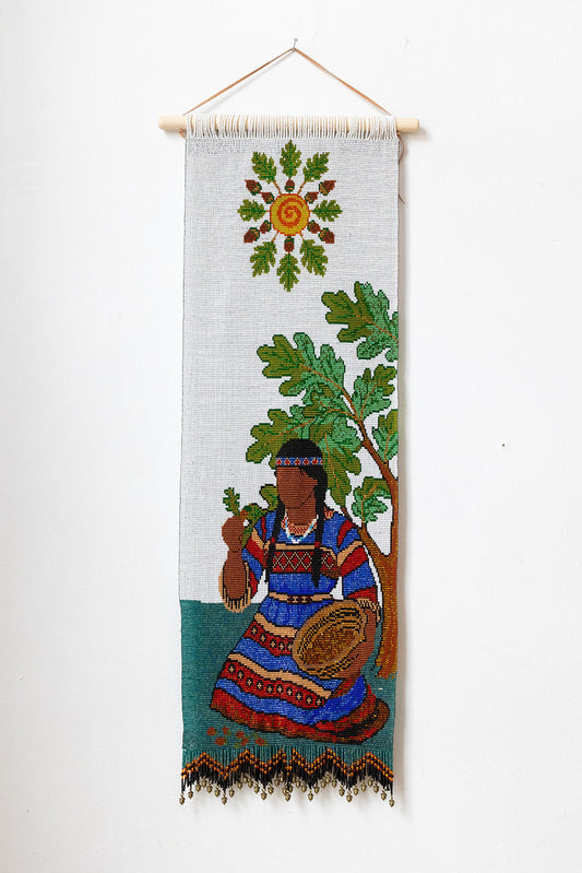 Acorn-Beaded Tapestry
