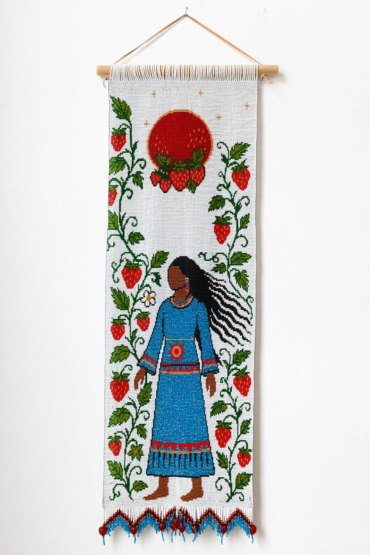 Strawberry-Beaded Tapestry