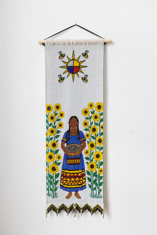 Sunflower-Beaded Tapestry