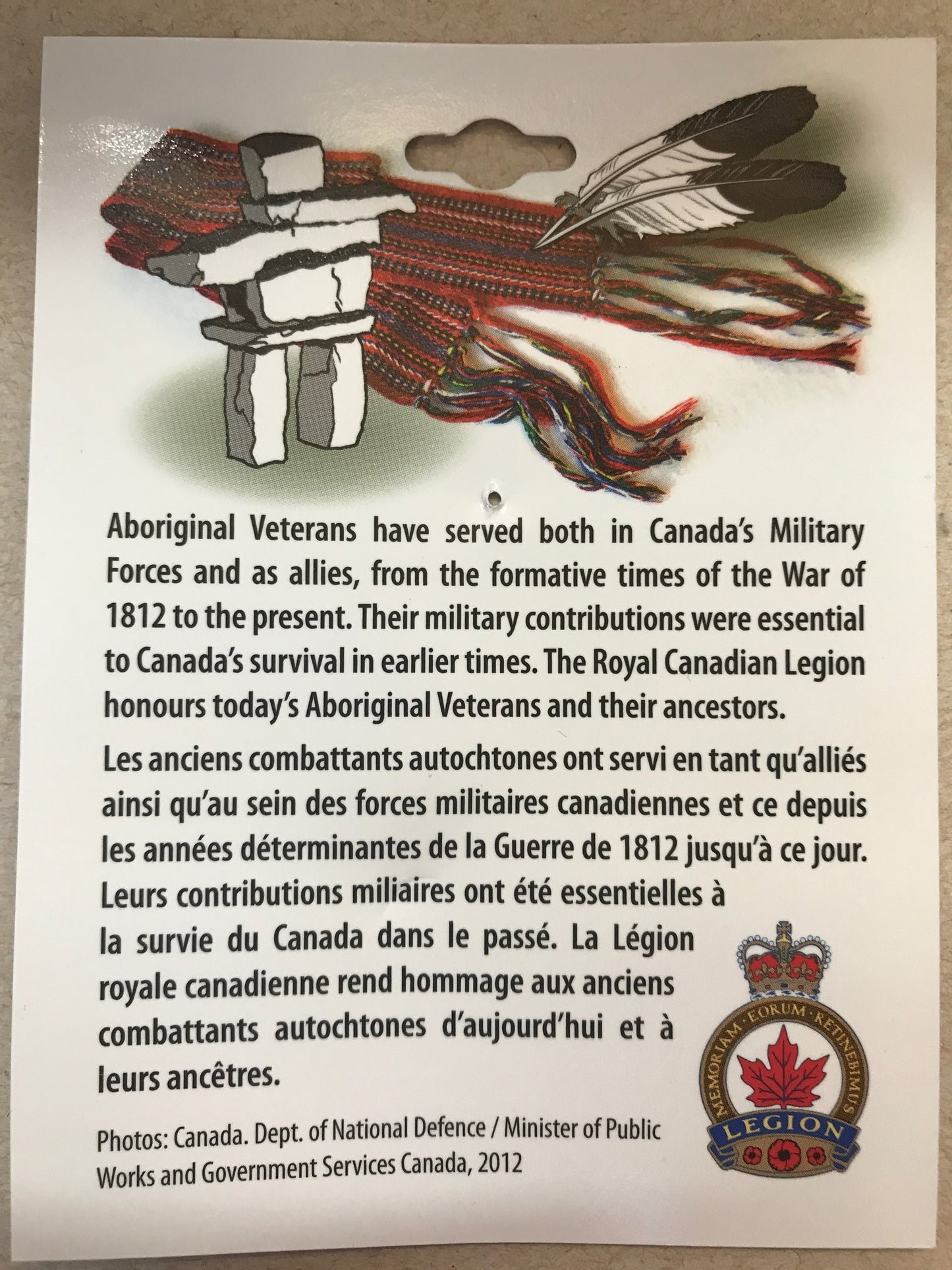 Indigenous Veterans Pin