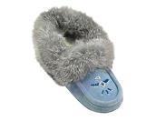 Classic Fur Moccasins-Sky Blue