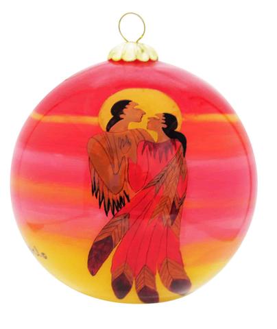 Embrace-Glass Ornament