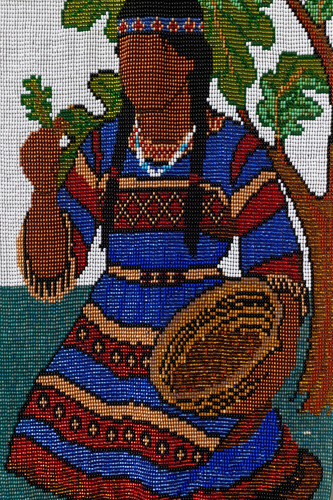 Acorn-Beaded Tapestry