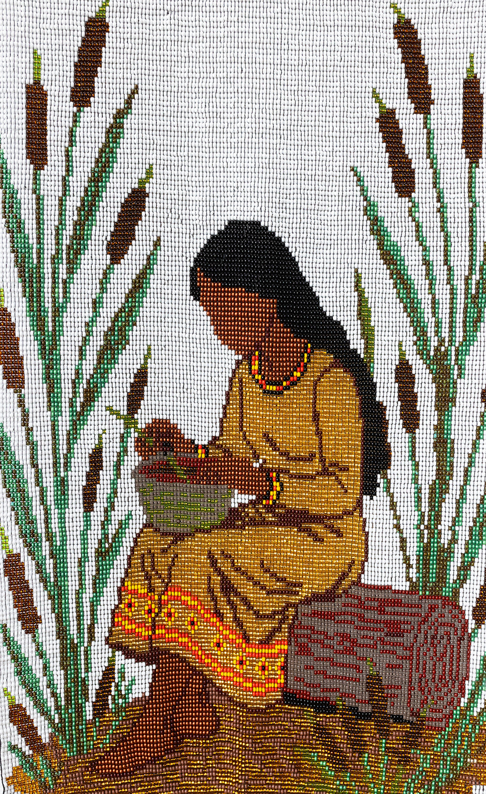 Bullrush-Beaded Tapestry