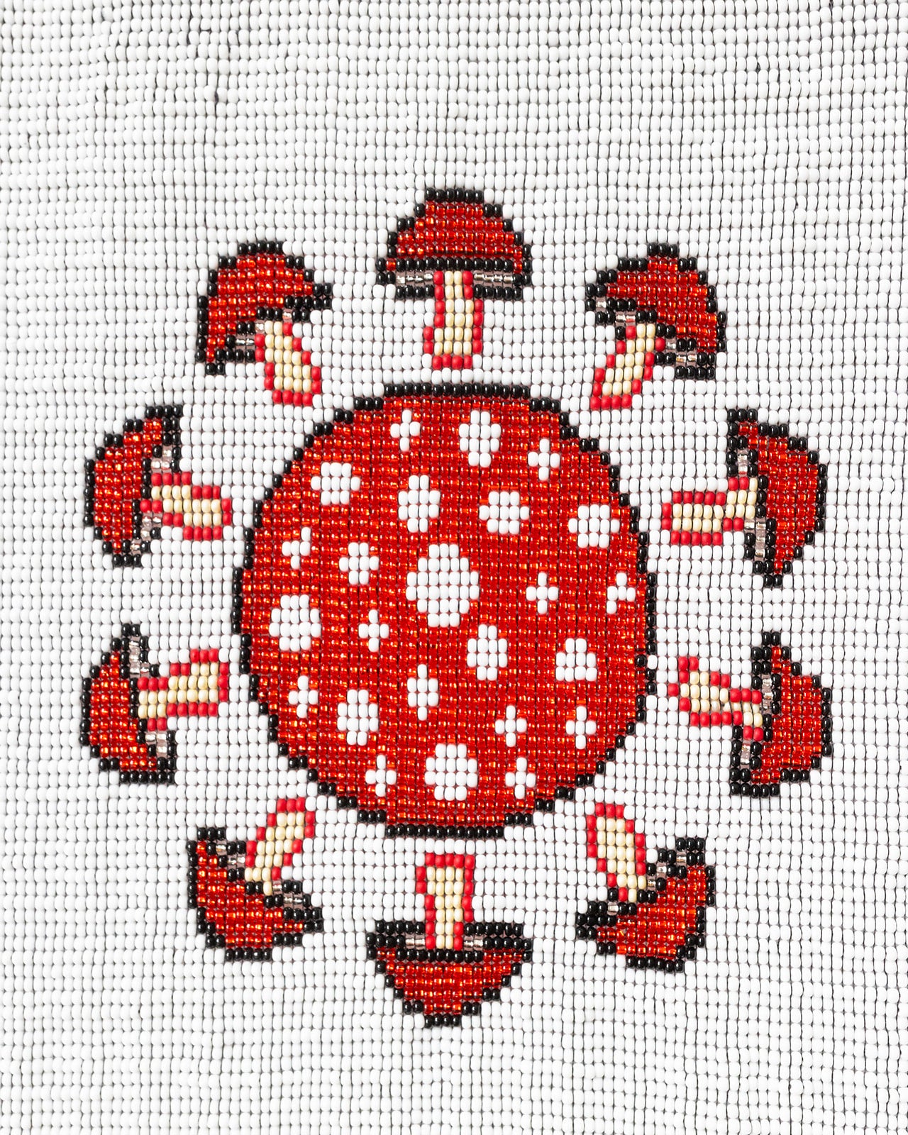 Field Mushroom-Beaded Tapestry