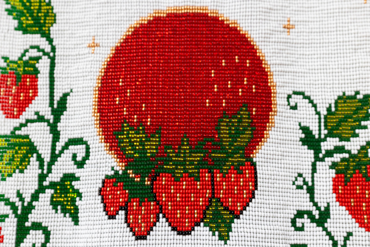 Strawberry-Beaded Tapestry