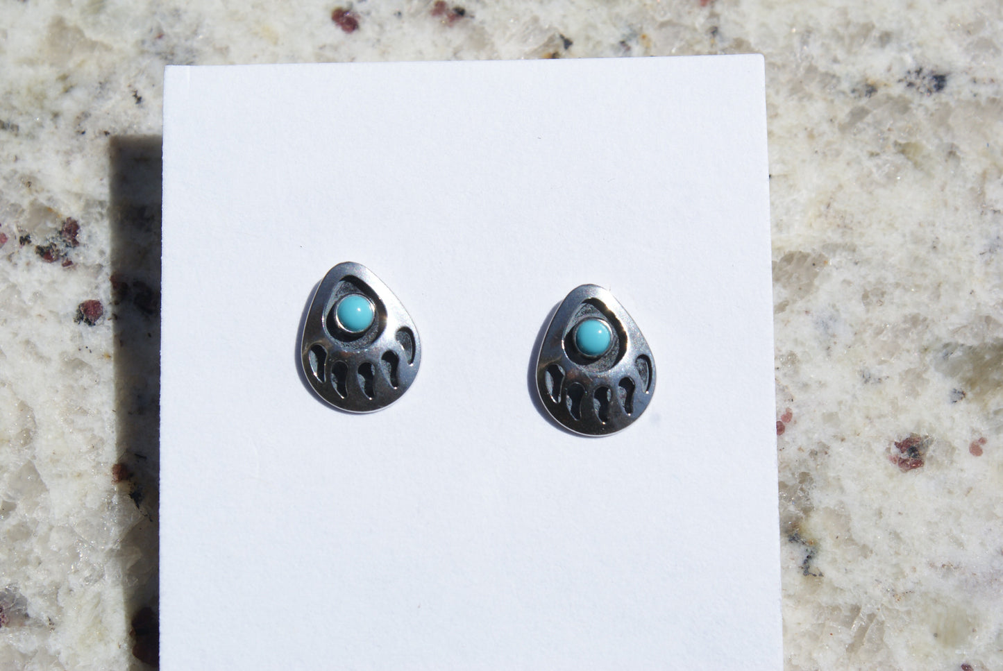 Bear Paw Turquoise Earrings