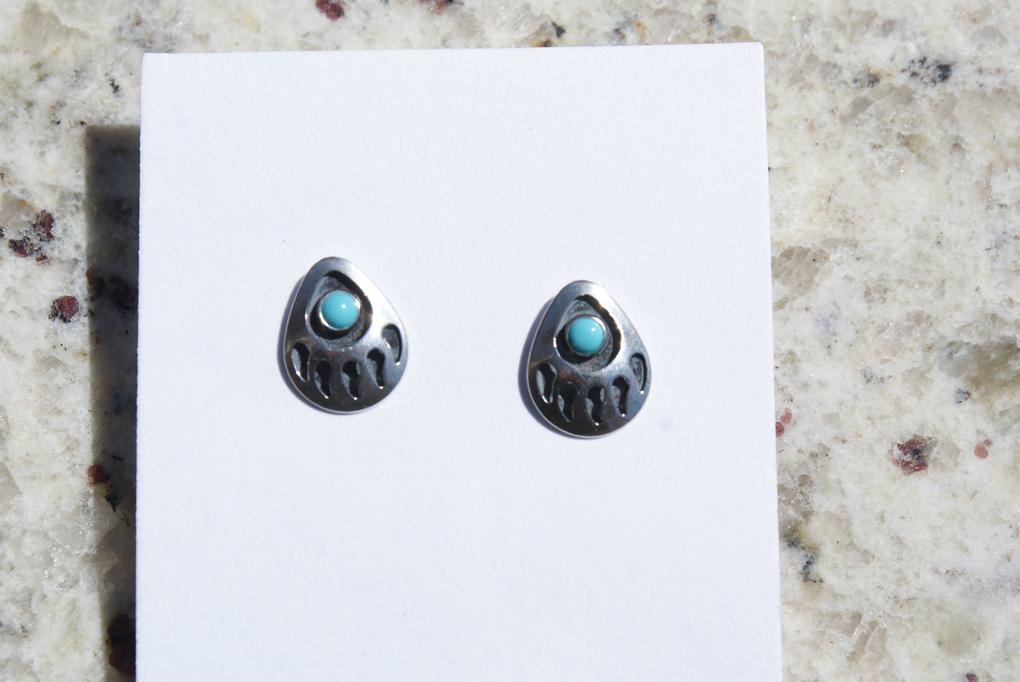 Bear Paw Turquoise Earrings