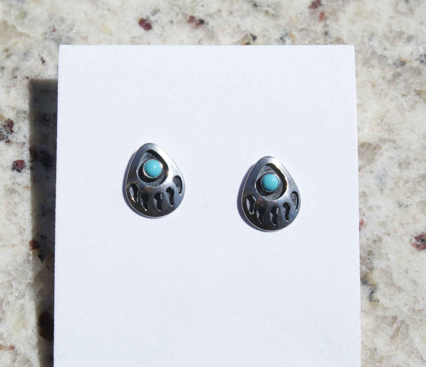 Bear Paw Turquoise Earrings