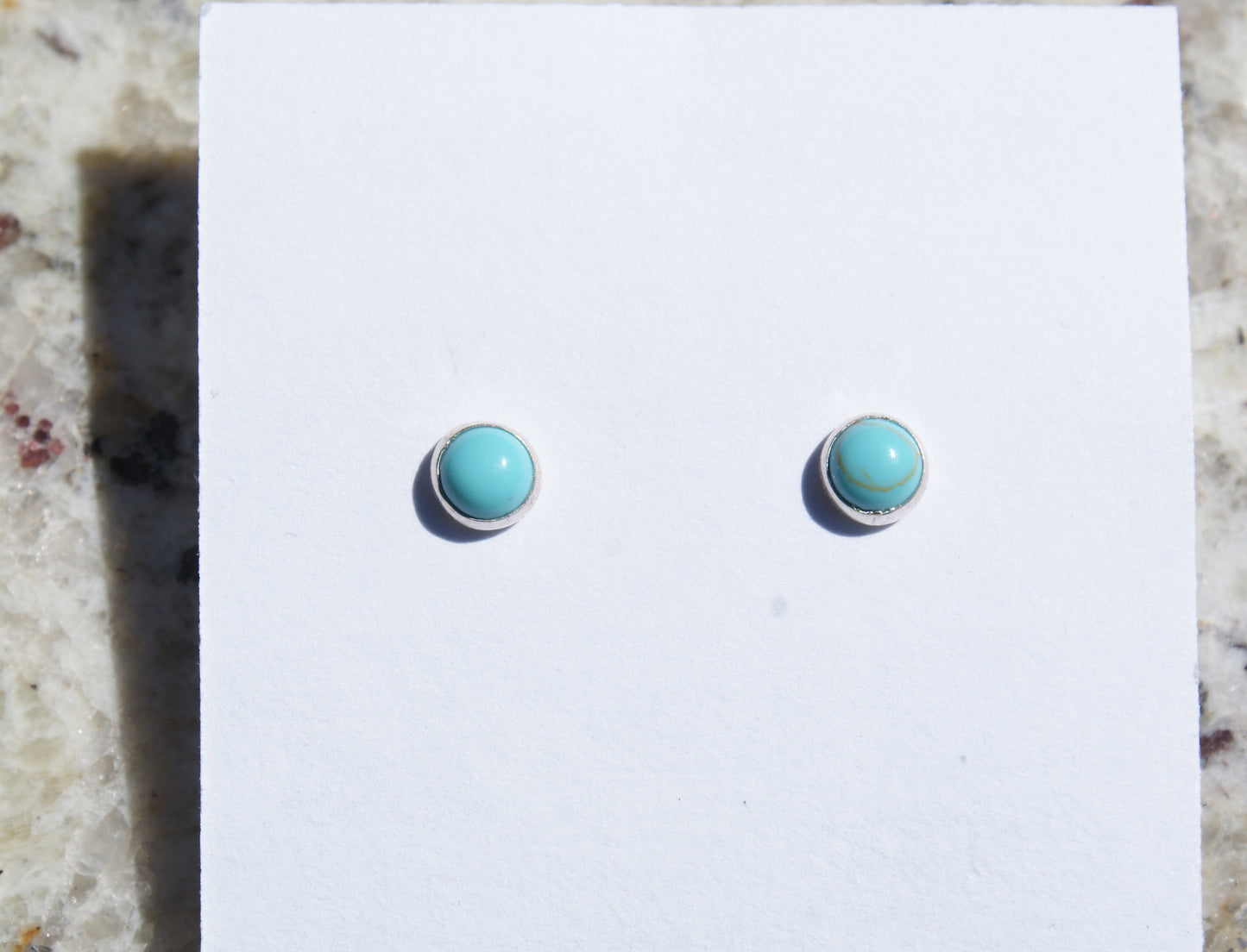 Round Turquoise Studs-Large
