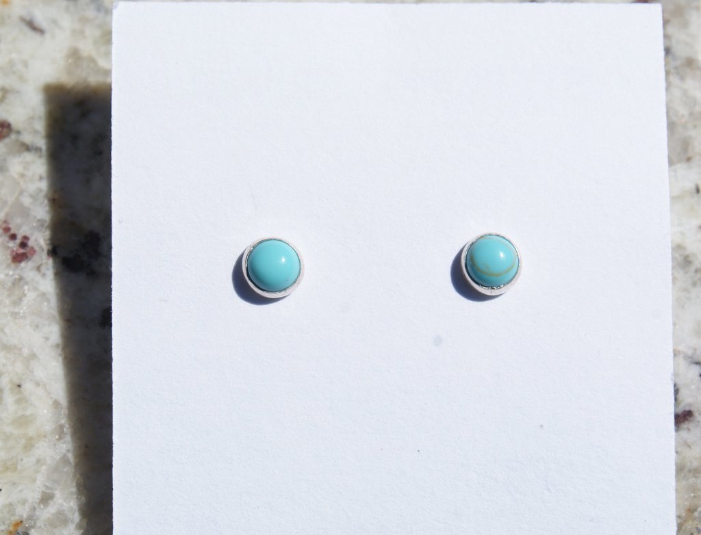 Round Turquoise Studs-Small