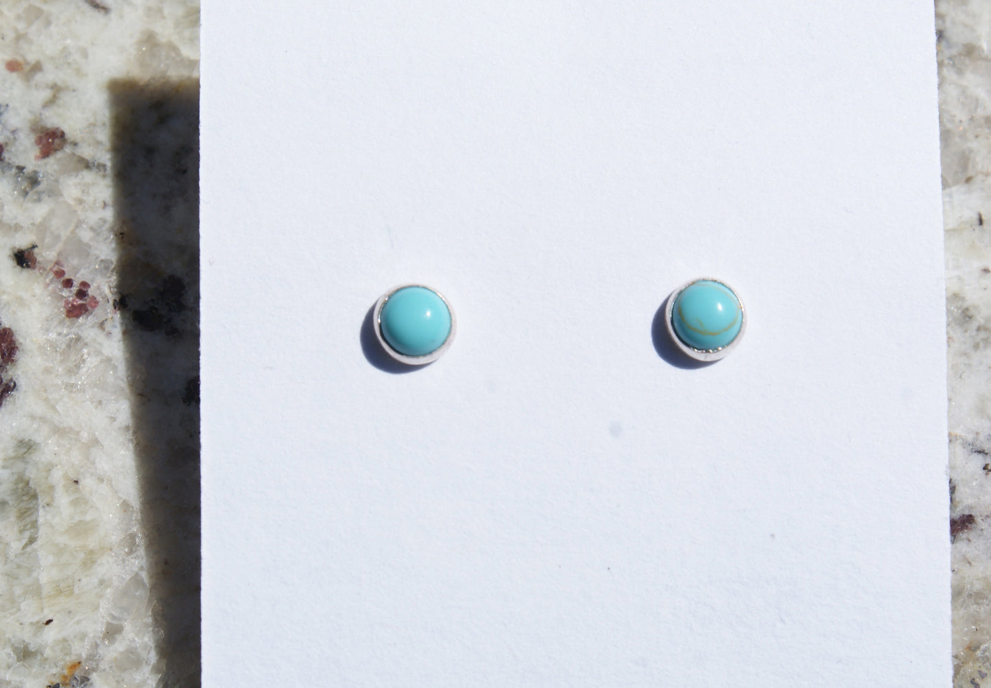 Round Turquoise Studs-Large