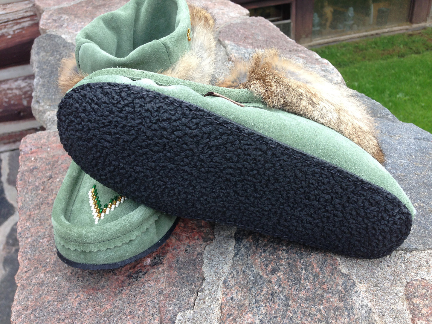 Mini Suede Mukluks-Forest Green