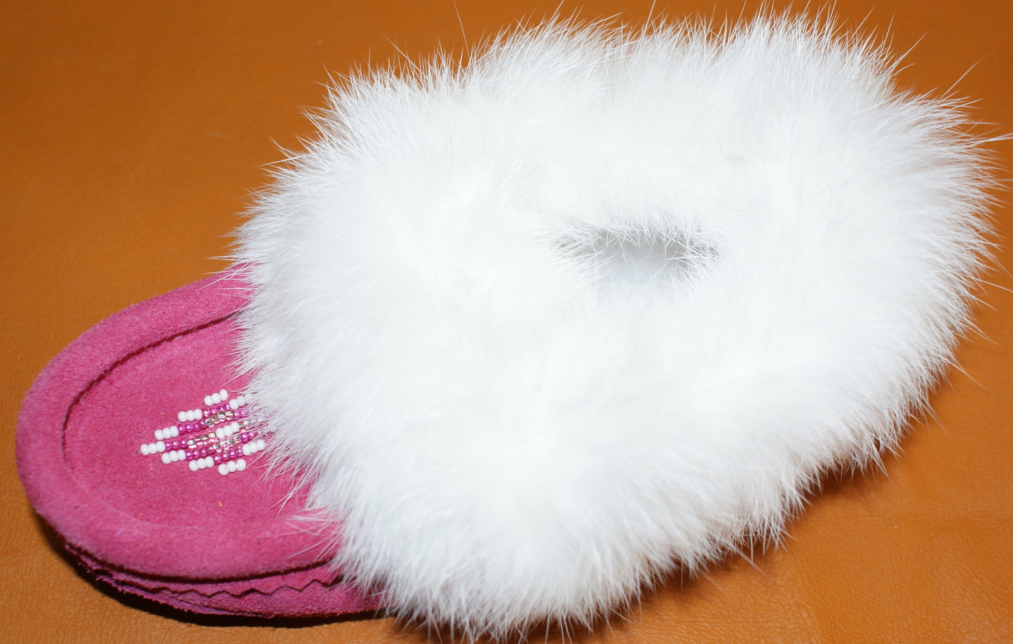 Classic Children's Suede Rabbit Fur Moccasin